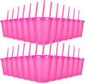 24 Pcs Plastic Tumblers with Lids and Straws, Reusable Cups with Lids Plastic by LEIFEOSH