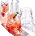 Ciaell 48 Pack Ribbed Plastic Wine Glasses & Champagne Flutes by Ciaell