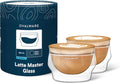 ovalware 8.5oz Double Wall Latte Cups, Latte Set of 2 by Ovalware