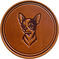 Dog Breed Leather Coasters – Premium Full Grain Table Protectors by Handmade