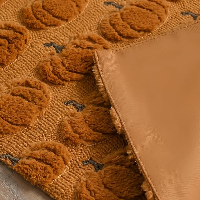 Artoid Mode Caramel Soft Faux Fur Fall Table Runner 13x60 Inch | Seasonal - Image 8