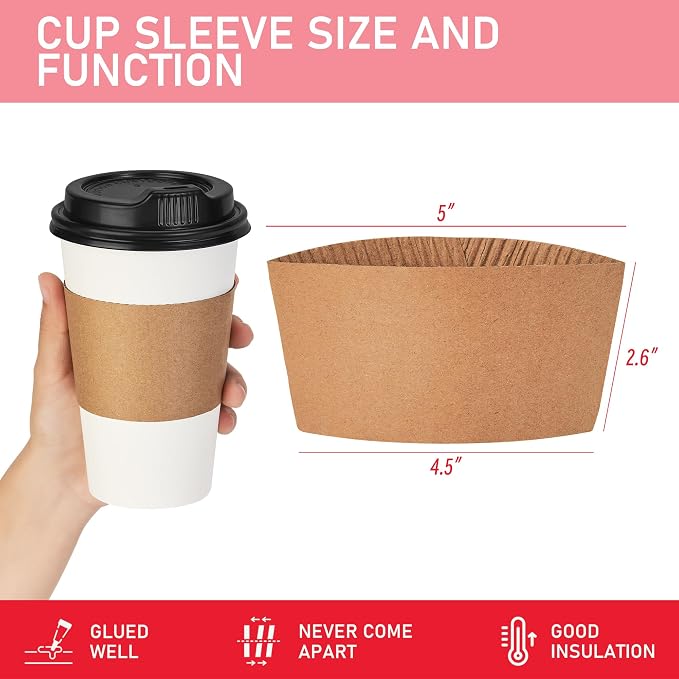16 oz 100 Pack Coffee Cups - Image 3
