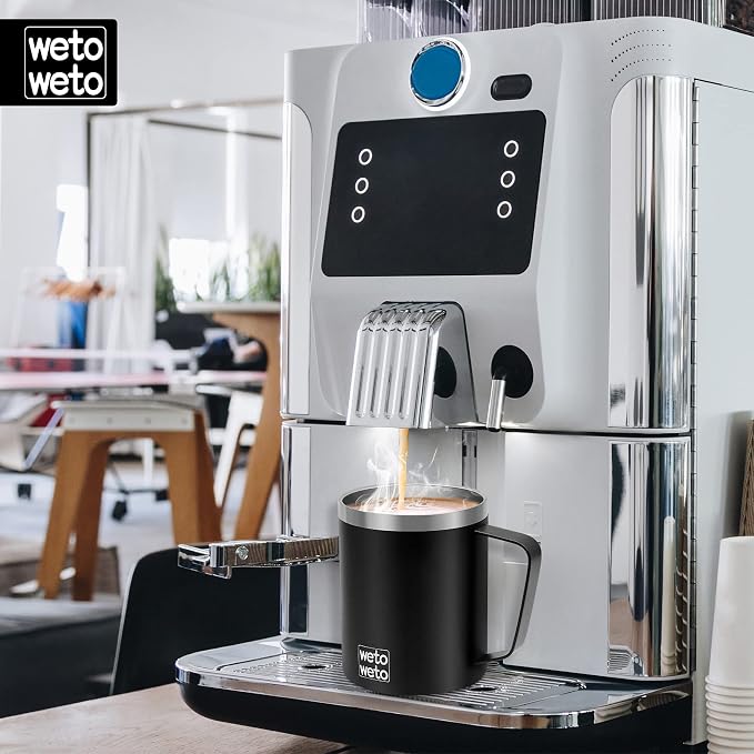 WETOWETO Coffee Mug with Handle, 14oz Insulated Stainless Steel Reusable Coffee - Image 5
