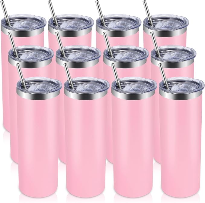 Volhoply 12 Pack Skinny Tumblers by LiveFully%EF%BC%8CDrinkFreely%E2%80%94KeepGoingwithVolhoply%EF%BC%81