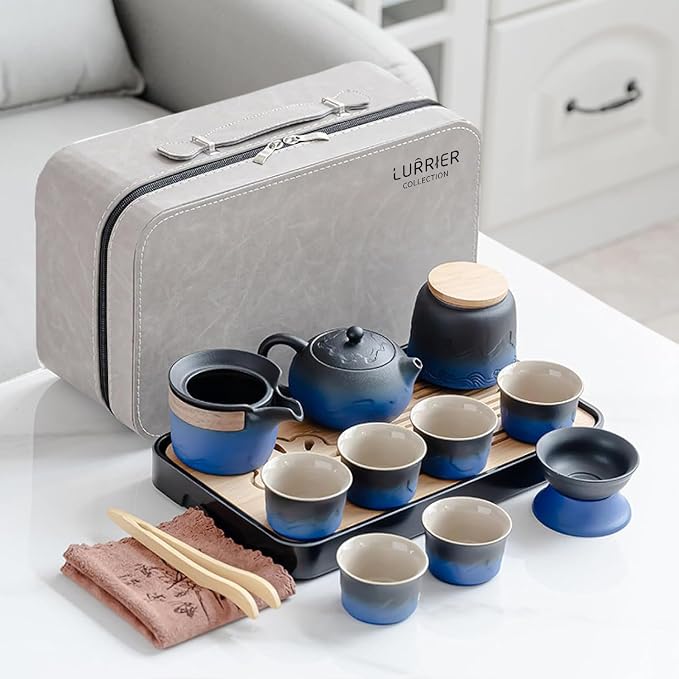 LURRIER Gongfu tea sets, Portable Ceramic TeaSet, Asian Tea sets by LURRIERUS