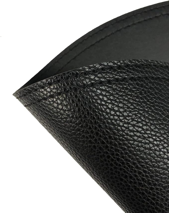 Set of 8 Faux Leather Round Placemats and Coasters, Coffee Mats Kitchen Table Mats, Waterproof, Easy to Clean for Kitchen Dining Round Table