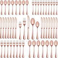 20 Pcs Rose Gold Silverware Set Service for 4, Premium Stainless Steel Flatware Set, Cutlery Utensil Set, Durable Home Kitchen Eating Tableware Set, Include Fork Knife Spoon Set, Dishwasher Safe