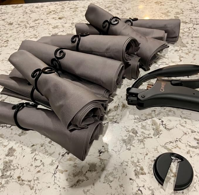 Iron Knotted Napkin Rings Set of 12, Tabletop Decor, Vintage Napkin Ring - Image 2