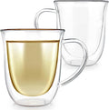 Teabloom Double Walled Borosilicate Glasses – Set of 2 Insulated Glass Cups by Teabloom