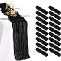 18 Pack Cheesecloth Table Runner 10FT Black Table Runner Boho Gauze Cheese by Showgeous