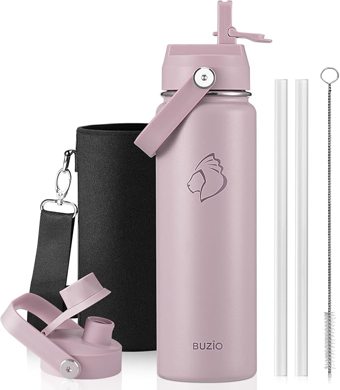 BUZIO 24 oz Insulated Stainless Steel Water Bottle by BUZIO