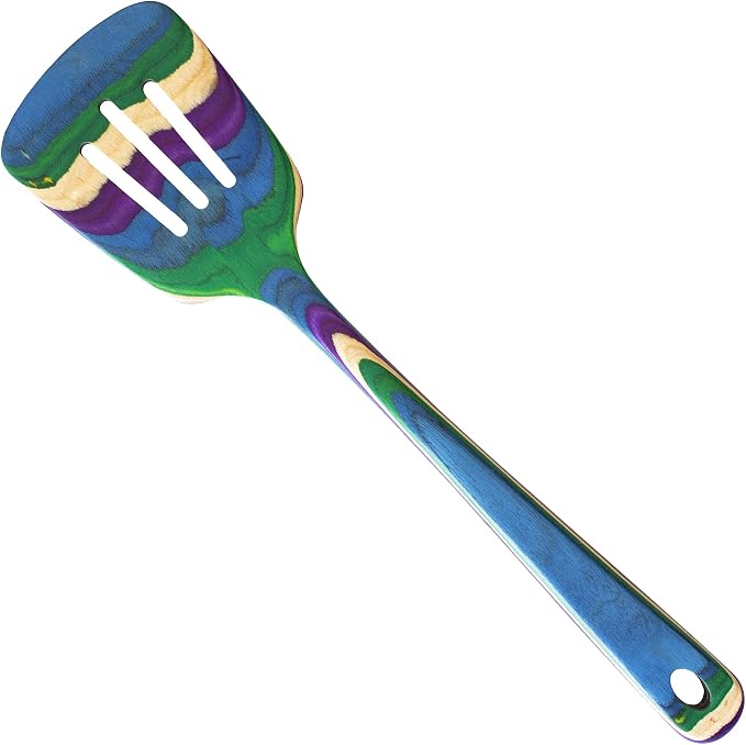 Totally Bamboo Baltique Mumbai Collection 12-1/2" Wooden Slotted Spatula by TotallyBamboo