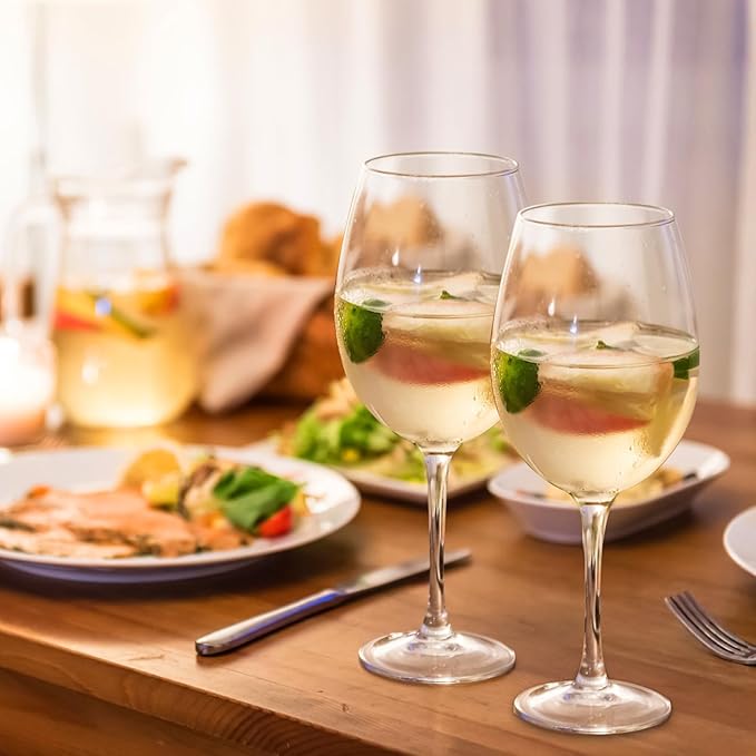 Wine Glasses Set of 2, 10 OZ Long Stem Wine Glasses Set for Red Wine and White Wine, Christmas Gift, Mother's Day Gift