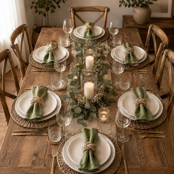 ALPHA Living HOME Woven Napkin Rings Set of 6 - Image 7