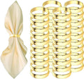 Gold Napkin Rings-40 Pcs Stainless Steel Napkin Rings | Metal Napkin Ring by GERILKAI