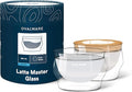 ovalware 8.5oz Double Wall Latte Cups, Latte Set of 2 by Ovalware