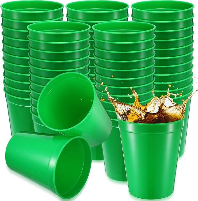 Yungyan 50 Pack 16 oz Stadium Cups Reusable Plastic Cups Blank Drink Stadium by Yungyan