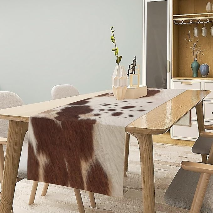 Cow Print Table Runner, 13x36 Inch - Image 2