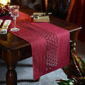ARTABLE Burgundy Rectangle Fabric Table Runner Finished Edge 16 x 120 Inch | by ARTABLE