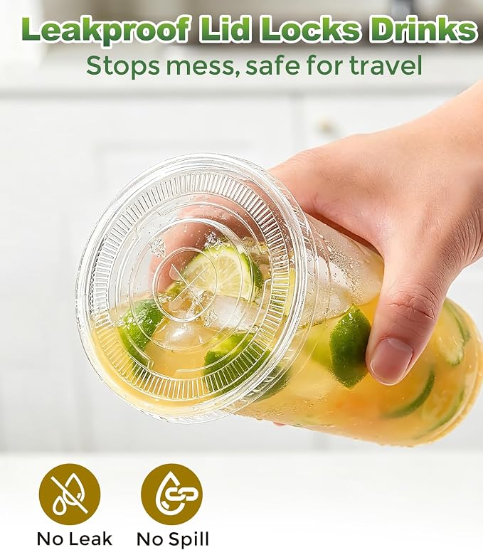 Ginkgo 50 Pack 24 oz Clear Plastic Cups - Image 3