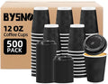 BYSNOW 500 Pack 12 oz Coffee Cups by BYSNOW