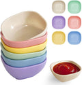 SHECIPIN 6 Pack Small Plastic Bowls 4.5 OZ Unbreakable Wheat Straw Dipping by SHECIPIN