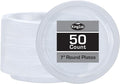 Clear Solid Color Premium Heavy Weight Plastic Appetizer Plate 50 Count by HannaKSignature