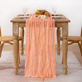 Peach Pink Gauze Cheesecloth Table Runner 10ft Sheer Dinning Decor | by MLMC