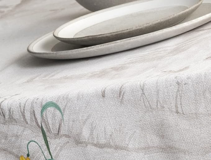 Maison d' Hermine Table Cloth Rectangle Table 100% Cotton 60 x 90 Inches Tablecloth Reusable Decorative for Dining Room Farmhouse Home Valentines Day Decorations Spring Summer - Basse Cour
