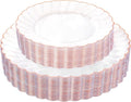 YOUBET 60PCS Rose Gold Plastic Plates by YOUBET