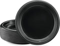 PLASTICPRO 200 PCS Black Plastic Plates Light Weight 9 Inch Plastic Dinner by PLASTICPRO