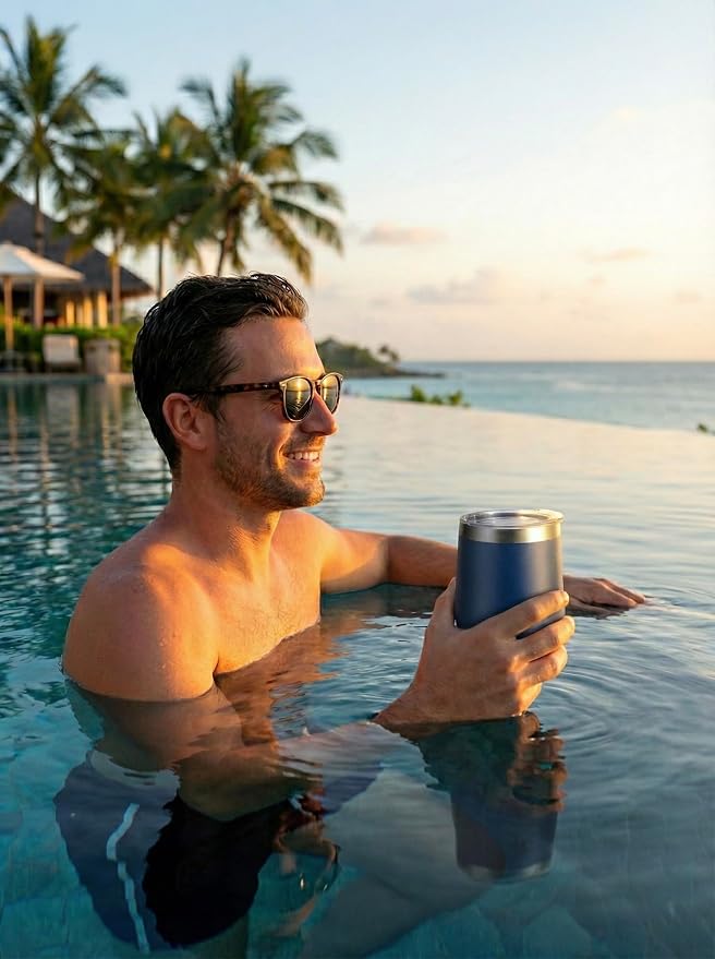 CHILLOUT LIFE 12 oz Stainless Steel Wine Tumbler - Image 7