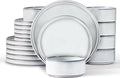 LIANYU 18 PCS Dinnerware Sets for 6, Stoneware Dinner Plates and Bowls Set | by LIANYU