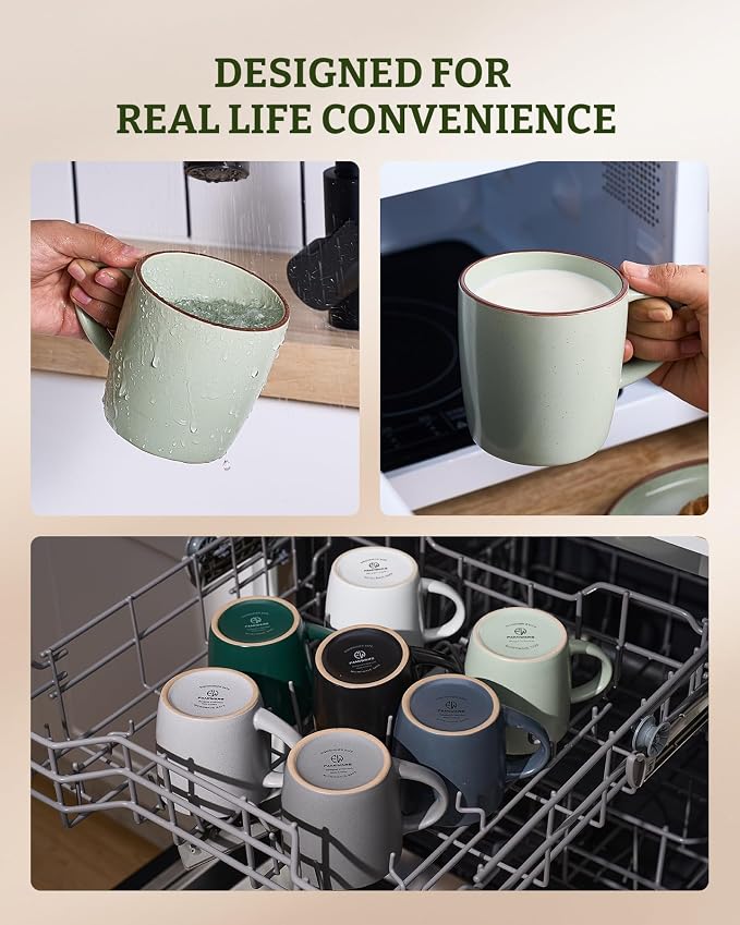 famiware Mercury Coffee Mugs 13 oz, Coffee Mugs Set of 8 - Image 6