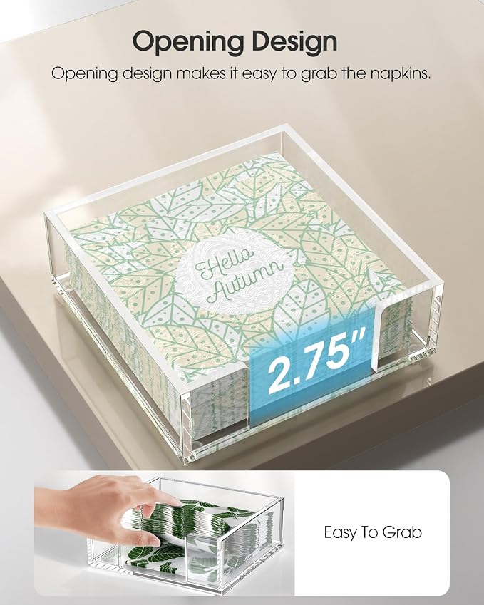 MaxGear Acrylic Cocktail Napkin Holder - Image 2