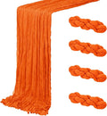 4 Pack Orange Cheesecloth Table Runner 20 x 120 inch Gauze Table Runners 10 FT by ACSUIT