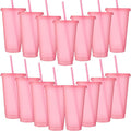 Honeydak 15 Pack Tumbler with Straw and Lid Bulk Cups by Honeydak