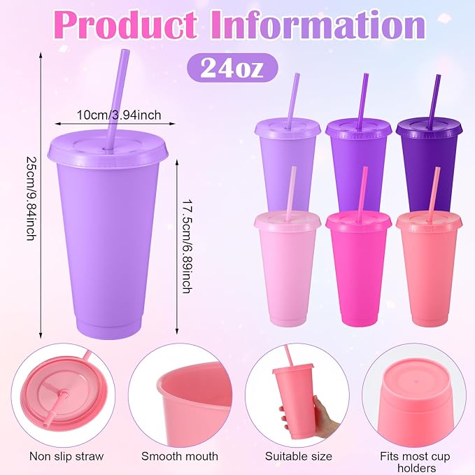 Honeydak 30 Pack Tumbler with Straw and Lid Bulk Cups - Image 3