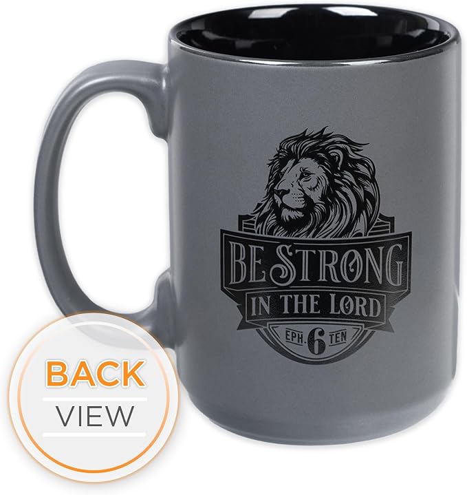 Christian Art Gifts Inspirational Be Strong Bible Verse Coffee Mug, Christian - Image 3