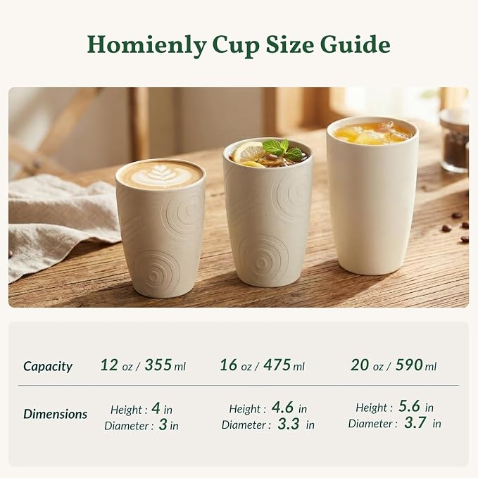 Homienly Plastic Cups Alternative 12oz - Image 9
