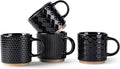 GBhome 6 OZ Stackable Coffee Mugs Set of 4, Ceramic Coffee Cups Set | 4 by GBhome