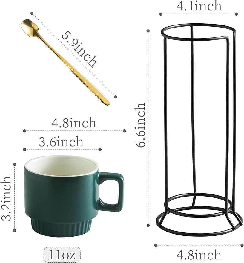 Miamolo Stackable Coffee Mugs Set of 4 - Image 2