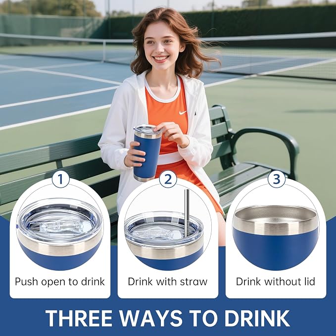 IEOVIEE 32 Pack 20oz Stainless Steel Insulated Bulk Tumblers - Image 7