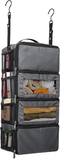 Suitcase Organizer, Travel Luggage Organizer Hanging Shelves Packing Cube Closet/Collapsible Portable Travel Organizer for Carry-on