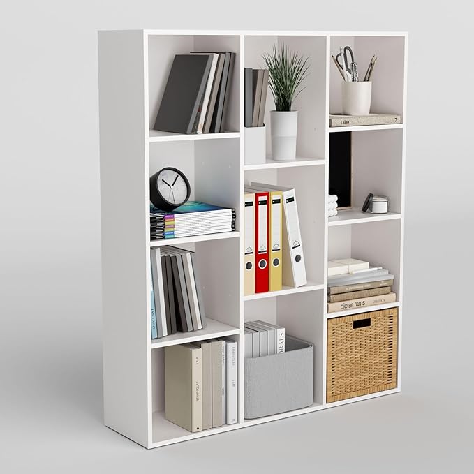 Cube Storage Organizer,Closet Organizers and Storage,Cube Reversible Bookshelf,Storage Shelf for Living Room,Home Office,Dining Room(White, 11-Cube)