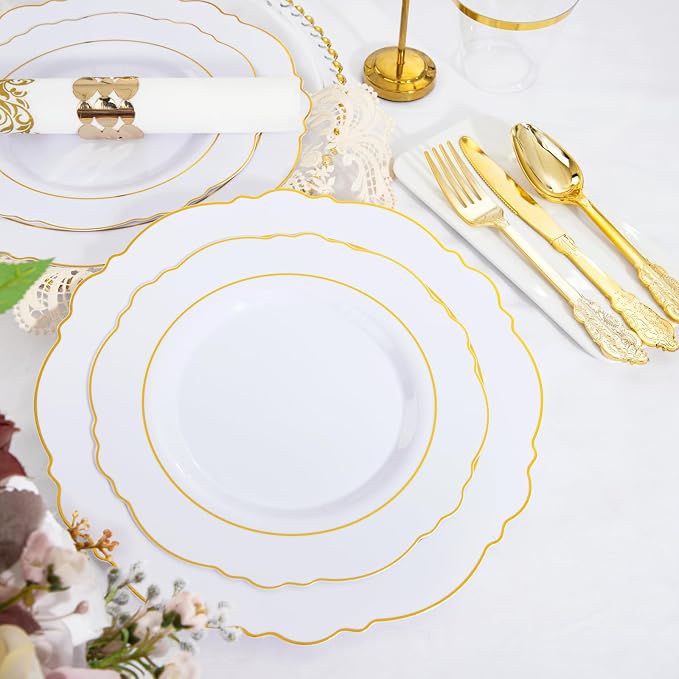 350 Pieces Gold Disposable Plates - Image 5