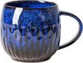 Ocean Surge Ceramic Coffee Mug - 21 oz Unique Reactive Glaze Coffee Cup by XIYUANJI