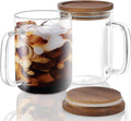 DRASTAR Glass Coffee Mugs, 20 oz Clear Coffee Cups, Coffee Mug by EnhanceYourDailyLife