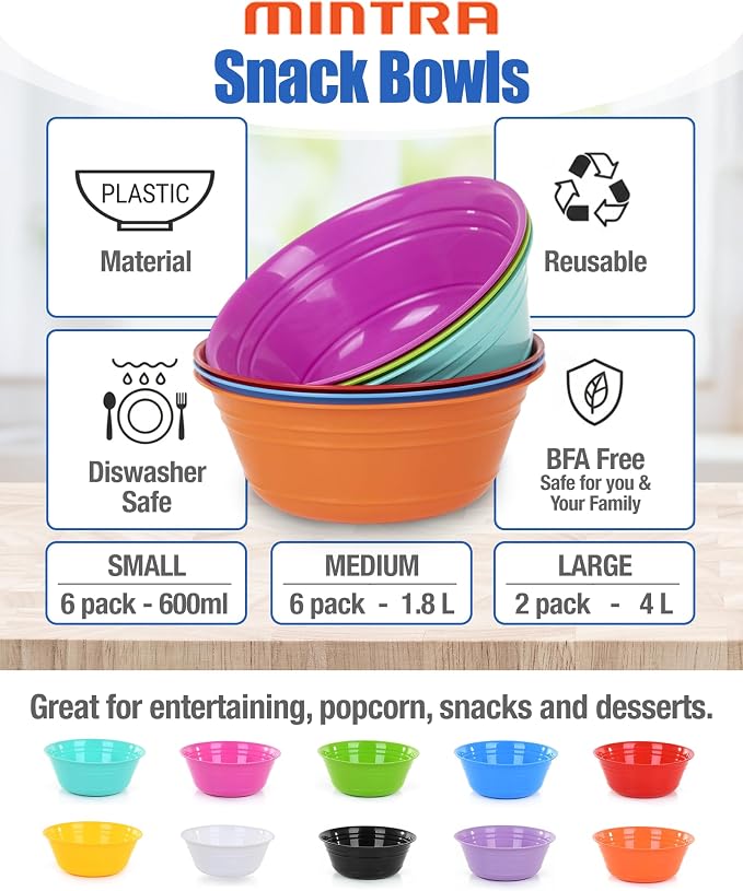 Mintra Home Snack Bowls, holiday party, trick or treat bowls - Image 4