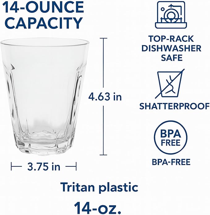 FDG Nuglass 14oz Tritan Classic Tumbler 6-pack